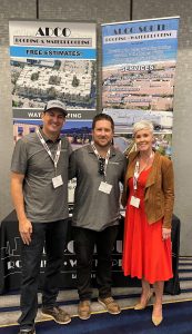 Brian (account manager), Justin (account manager) and Ashley (director of marketing)