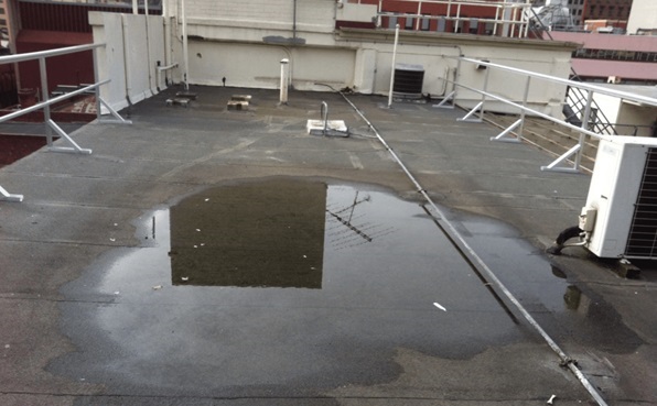 Pooling water Adco South Roofing